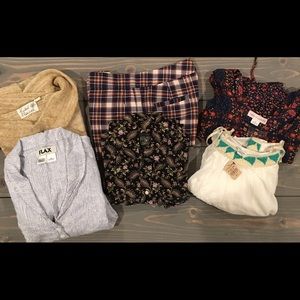 6 Pc Sz S Bundle Field Flower Flax J Crew AE Etc